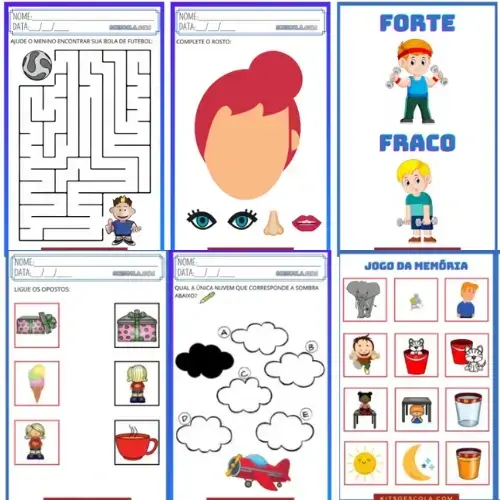650 Atividades infantis adaptadas para autistas.