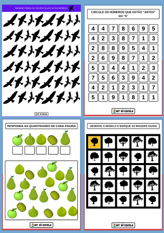 kit com 300 atividades para estimulação cognitiva para crianças,adolescentes e adultos em pdf para imprimir