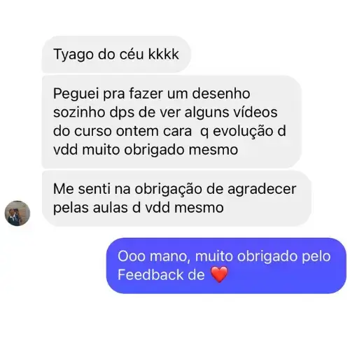 Depoimento do curso Desenhando Sem dom