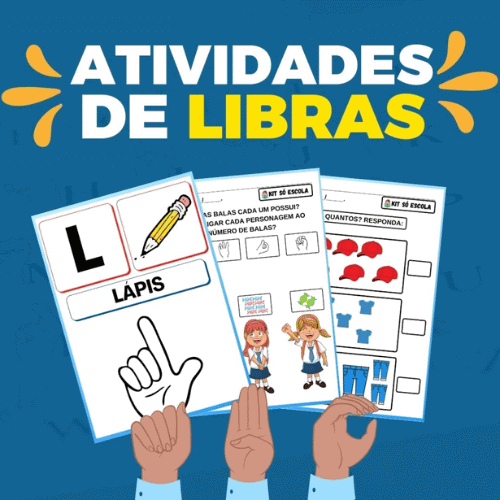 Atividades em Libras em PDF para imprimir