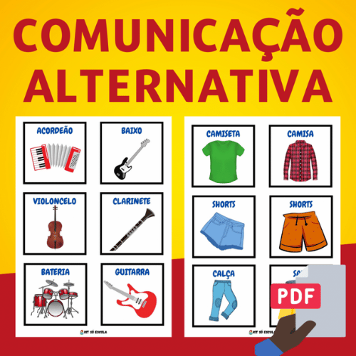 Comunicação alternativa pecs em PDF para imprimir,são figuras para educação especial,TDH, síndrome de Down e autismo.