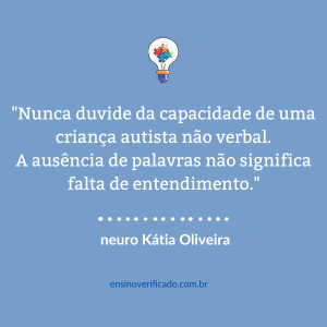 Frase positiva para se inspirar sobre autismo