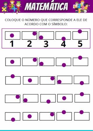 Exemplo de atividade de matematica do Kit Só Escola Tdah para alunos da educação infantil