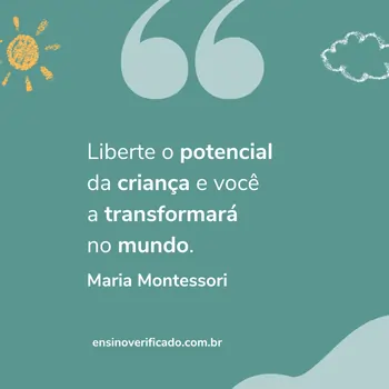 Frase sobre professor de Maria Montessori