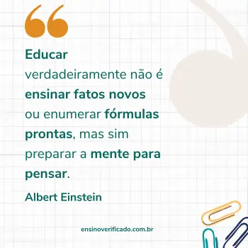 Frase sobre professores de Albert Einstein