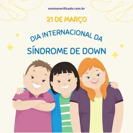 Datas comemorativas para conscientização - Dia 22 de março Dia Internacional da Síndrome de Down