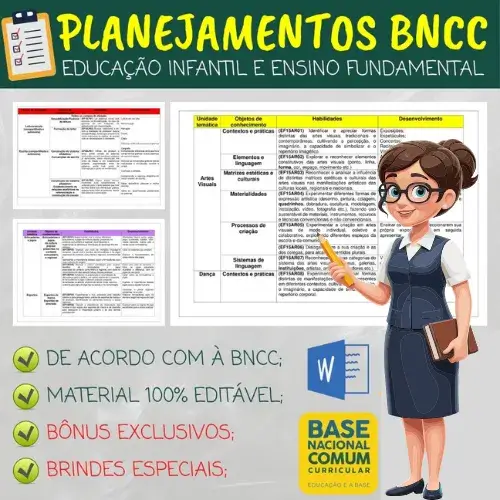 Planos de aula BNCC para professores da Educação infantil e 1º ao 5º ano do fundamental.