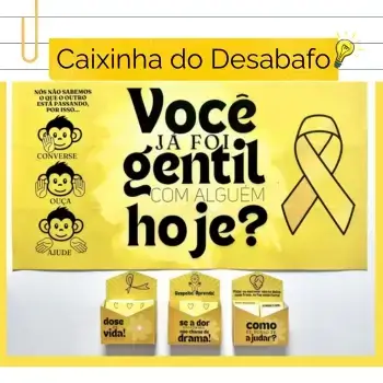 Material pedagógico para as crianças trabalharem no setembro amarelo.