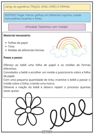 Atividades para bebês editáveis.