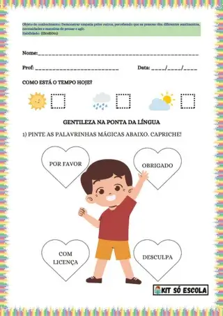 Modelo de atividades educação infantil para imprimir prontas para uso.