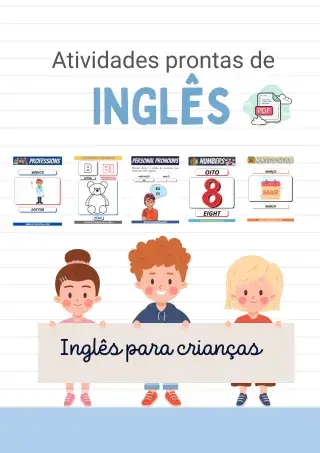 Criança realizando atividades de inglês para imprimir em casa