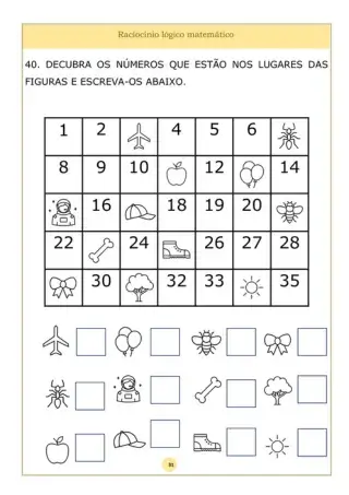 Material educativo utilizado para apoiar crianças com discalculia durante a aprendizagem da matemática.