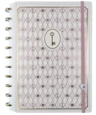 Caderno inteligente Isa Akkari Rose Key na cor rosa.