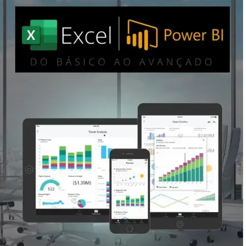 Curso de Power BI da Expert Cursos ensinando criação de relatórios dinâmicos e dashboards profissionais.
