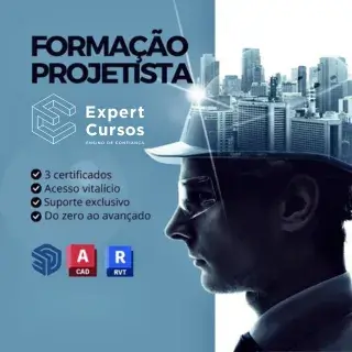 Página de venda do curso de projetista da Expert Cursos