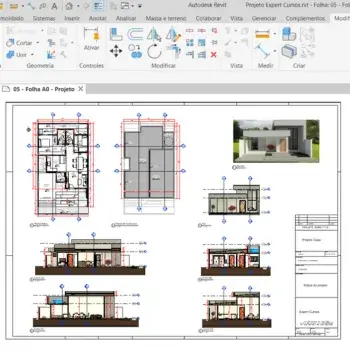 Modelo 3D desenvolvido no Revit
